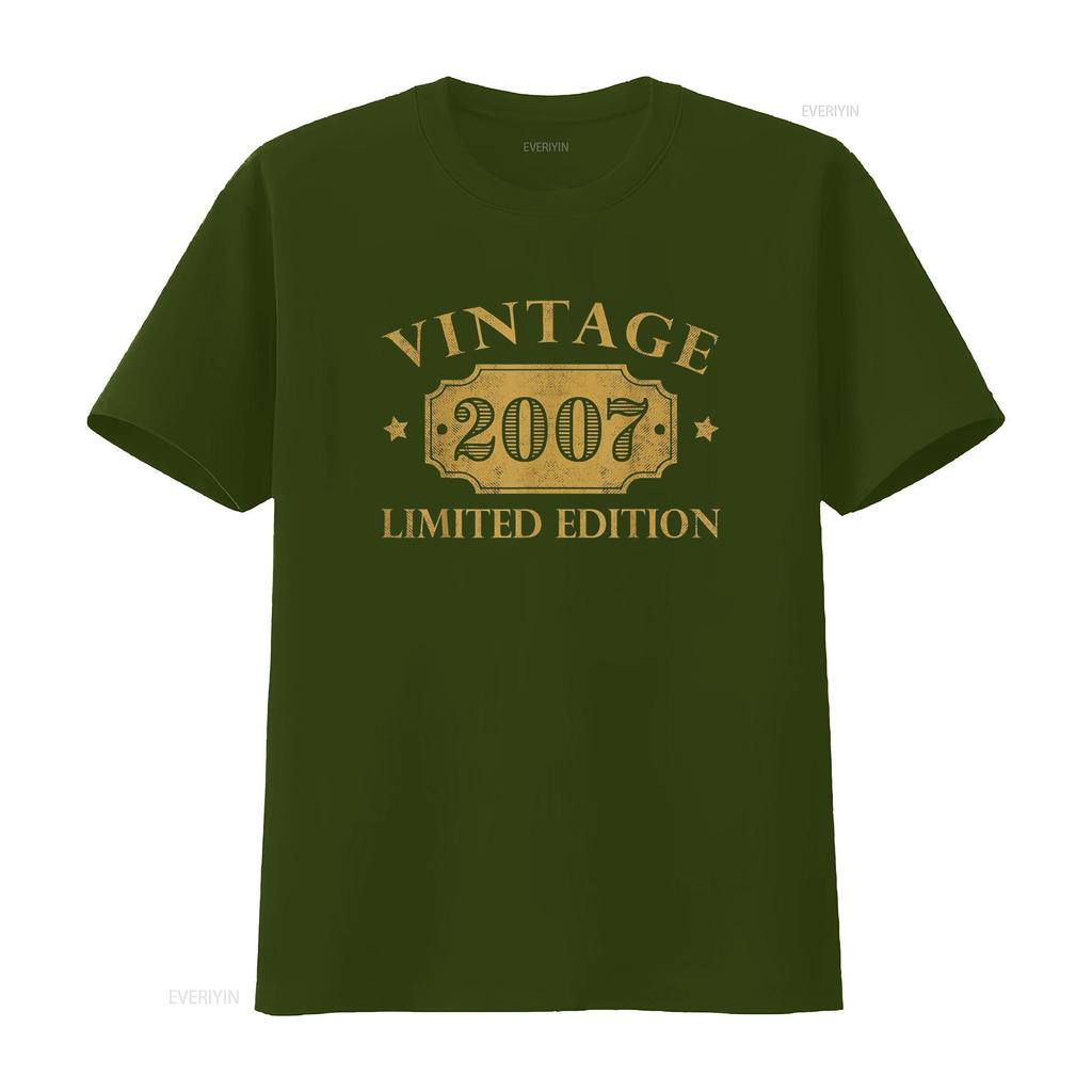Vintage 2007 17 Year Old 17th Birthday for Girls Boys T Shirt vintage Washed Versatile designer clothes Stylish
