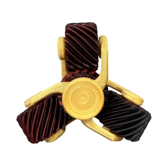 Stress Relief Fidget Spinner 3D Printed Anti-Anxiety Gear Spinning Toy Portable Travel Home Office Finger Roller EDC Desk Toy