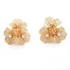European and American New Fashion Flower Shape White Zircon Inlaid Luxury High-end Women's Earrings