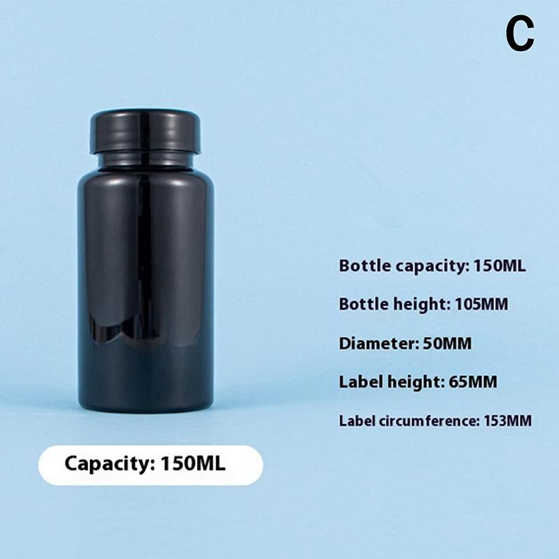 80/120/150/175Ml Health Black Light Proof Empty Medicine Capsule Powder Packet Plastic Jars Tiny Bottles Storage Mini Container