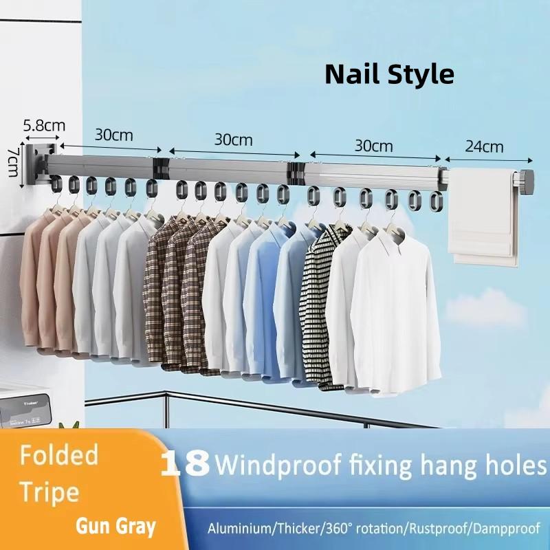 Latest Wall Mount Clothes Best Drying Rack Foldable Heavy Duty Retractable Closet Laundry Hanger Rotating Folding Extendable Clothesline