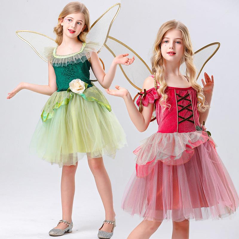 Halloween Fairy Dress For Women With Wings And Cotton Blend For Cosplay Parties