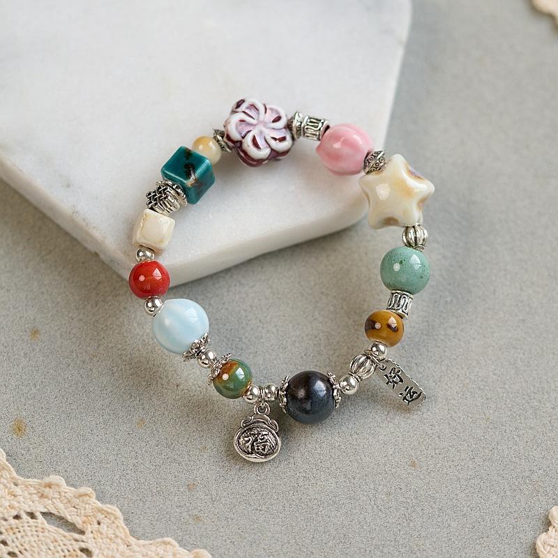 Jingdezhen ceramic bracelet women s wisp of porcelain collection new Chinese style literary and ancient style beaded small fresh gift