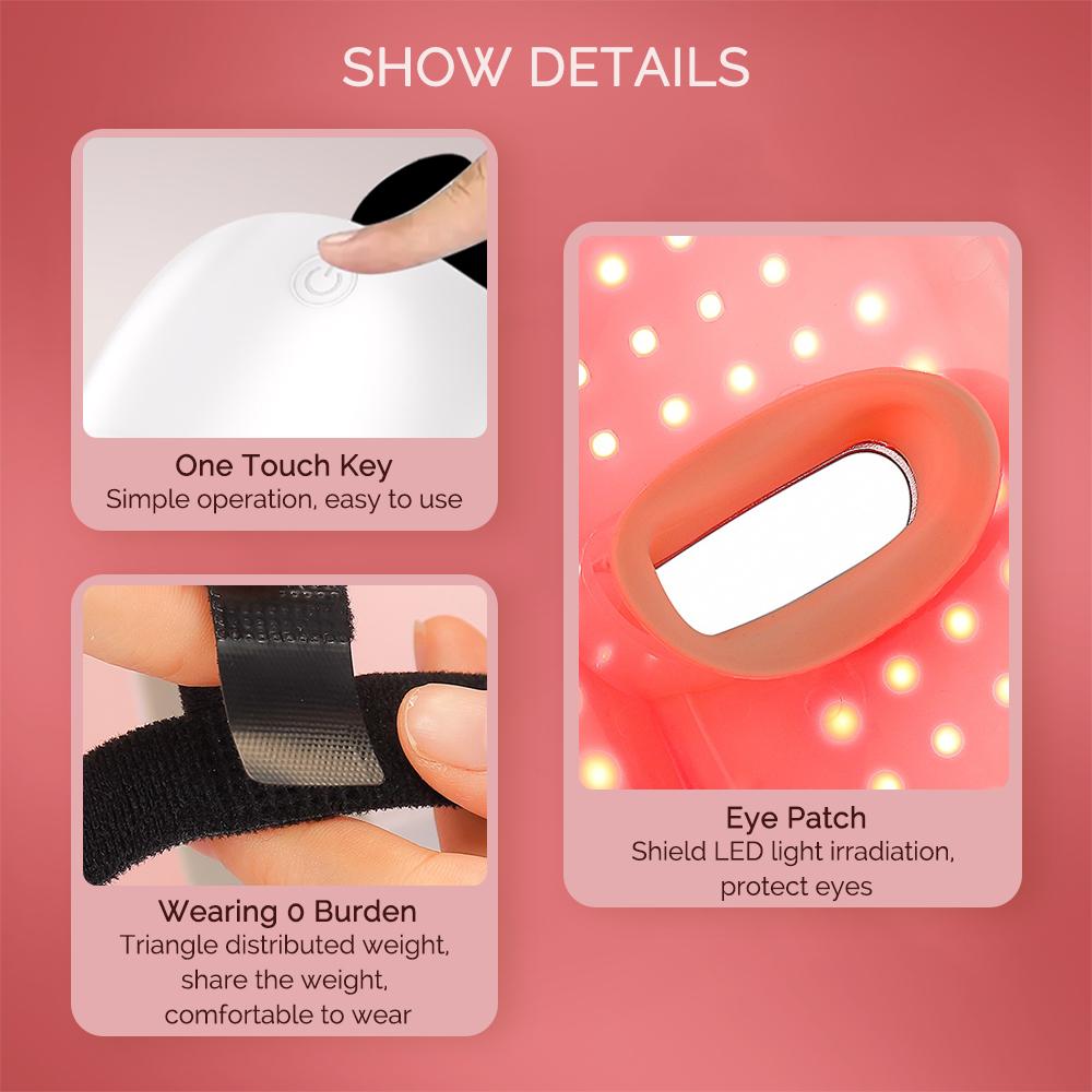 Wireless 7 Colors Photon Face Neck Beauty LED Mask Facial SPA Mask Red Light Skin Repair Skin Care Anti-Ance Tighten Anti-Aging