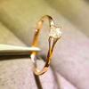 Classic Simple Silver Color Stainless Steel Four Claws Zircon Couple Rings for Women Men Luxury Wedding Anniversary Jewelry Gift