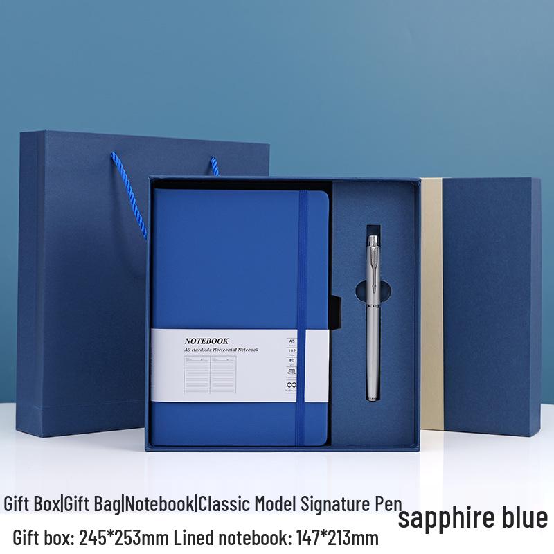 A5 Custom Strap Diary Notebook with Logo in Gift Box
