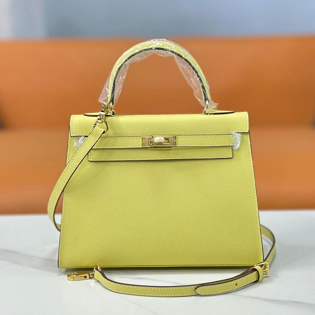 Second Generation Palm Print Cowhide Mini Small Keli Handbag 2025 New Bag Women's Commuter Versatile Shoulder Messenger Bag