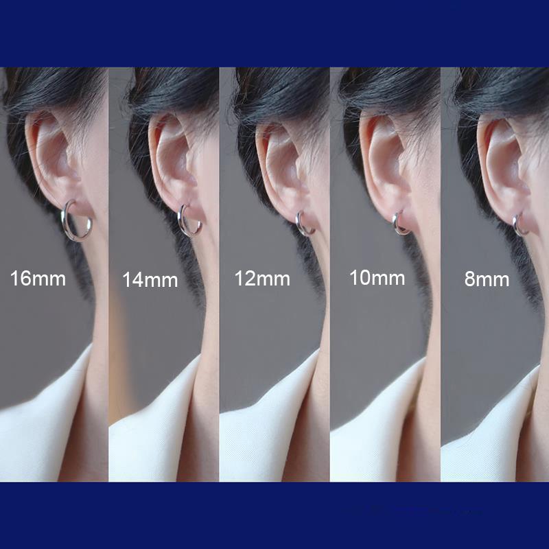1 Pair Round Spring Ear Clip Earrings For Men/Women Stainless Steel Non-Pierced Painless Fake Earrings Classic Popular Jewelry