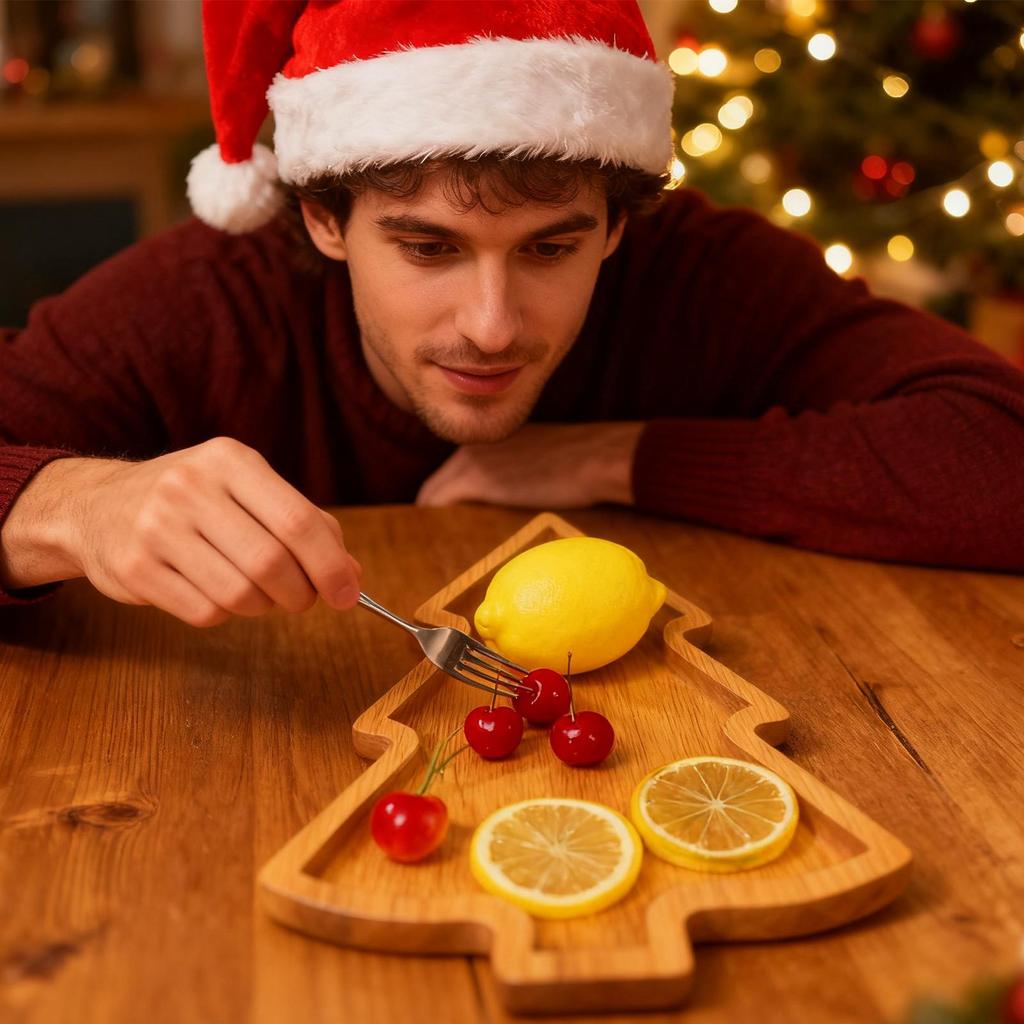 Christmas Tray Wooden Tree Display Christmas Tree Serving Trays For Party For Home Decor Party Fruit Cheese Dessert Candy Snack