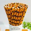 Biodegradable Halloween Paper Straws with Skull and Pumpkin Design