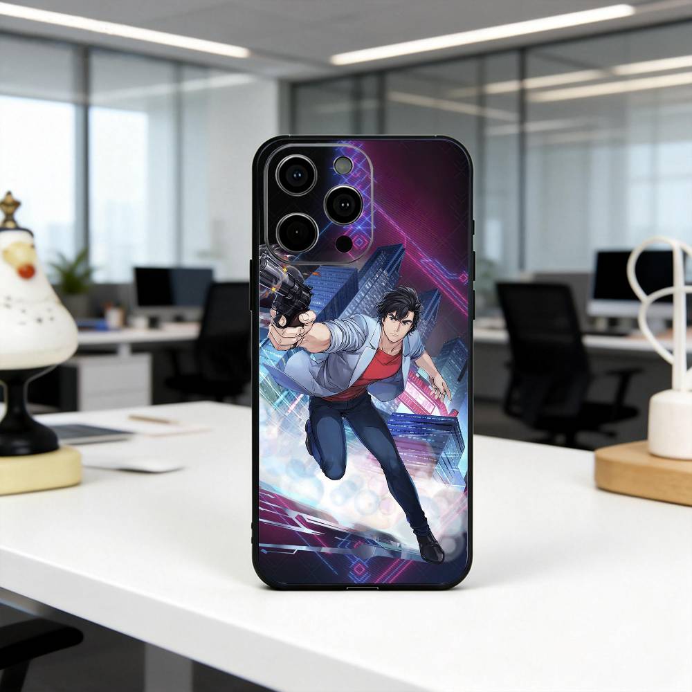 C-City S-Saeba Ryo H-Hunter-chsr Phone Case For iPhone 17, 16,15,14,13,12,11 Plus,Pro Max, Others Soft Black Cover