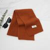 Korean Style Drawn Knitted Scarf Warm Solid Color  Soft Versatile for Couples  Students  Autumn and Winter Scarf