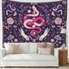 VIKAMA Tarot Astrology Snake Rabbit Star Moon Tapestry Mystical Totem Design for Living Room and Bedroom Home Decor