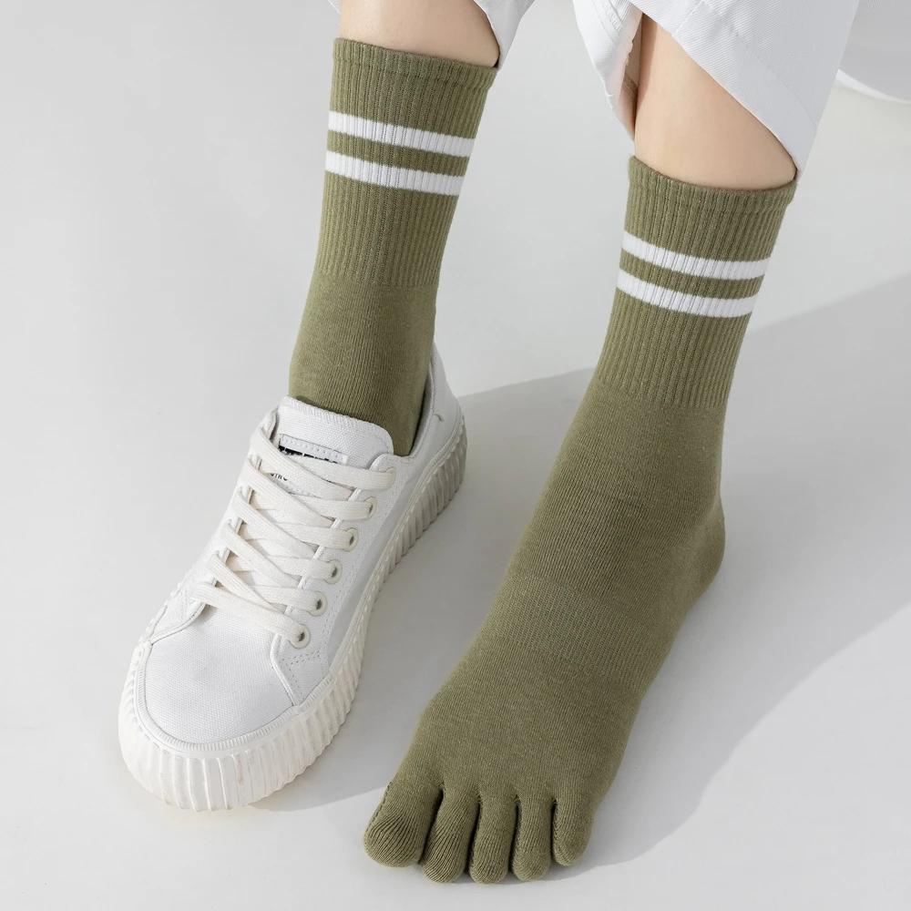 5 Pairs Anti-slip Toe Socks Women Sports Athletic Yoga Pilates Sock Autumn Spring Five Finger Socks Ladies