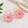 Elegant Golden Heart Flower Earrings for Women