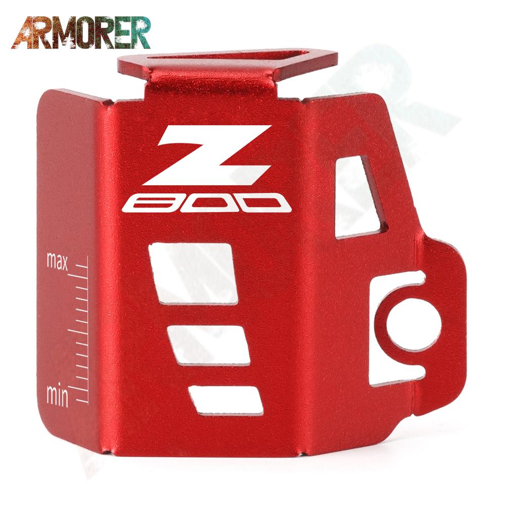 For KAWASAKI Z800 Z 800 CNC Aluminum Motorcycle Accessories Rear Brake Fluid Tank Reservoir Guard Cover Protector 2017