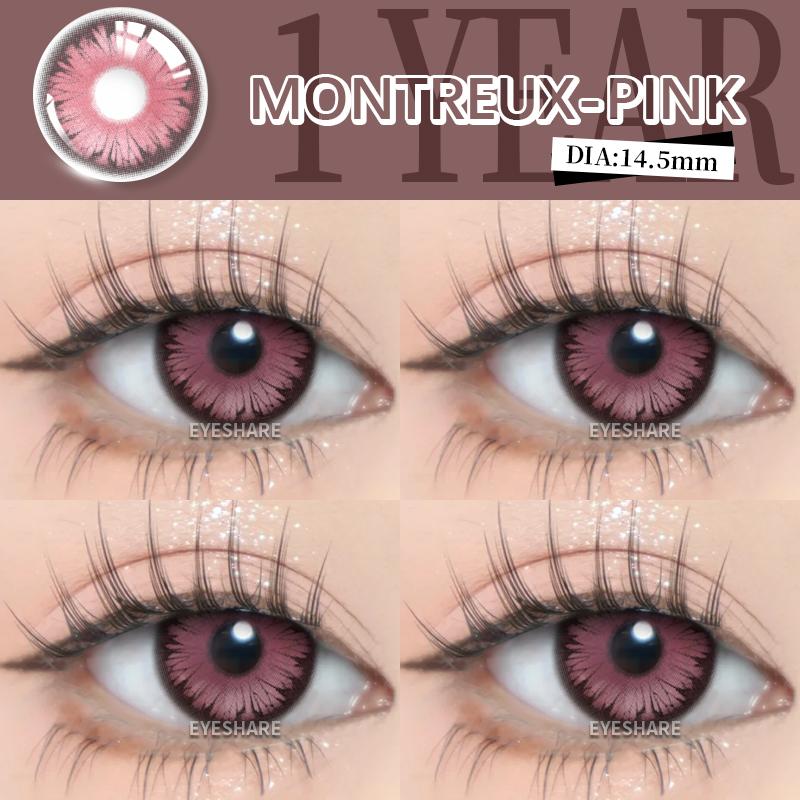 1 Pair Cosplay Colored Contact Lenses for Eyes Anime Red Beauty Makeup Lens Halloween Pink Eyes Lenses Purple Contacts