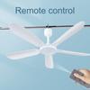 White Ceiling Fan 700mm Diameter Detachable Fan Leaf Convenient Remote Controlled Electric Fan for Bedroom Garden Tent