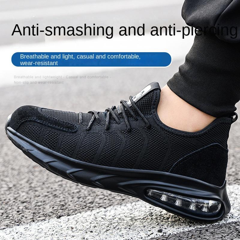 Labor Shoes Men's Anti-smash and Stab-proof Ultra-light Soft Sole Lightweight Wear-resistant Comfortable Safety Shoes
