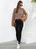 2026 Winter Women's High Neck Patchwork Knit Pullover Sweater - Mixed Color European & American Style