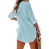 Women's Summer V-Neck Hooded Beach Cover-up with Pockets, 2025 