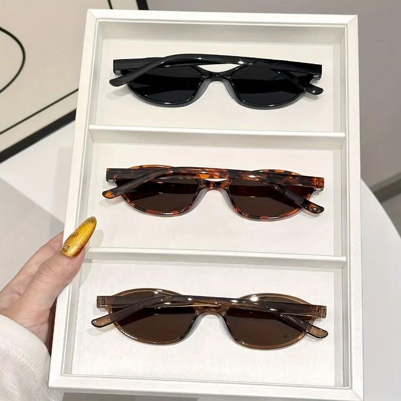 3Pcs Vintage Fashionable Classic Small Oval Shaped Glasses Are Suitable for Both For Men and For Women and Are a Daily Gift for Family and Friend