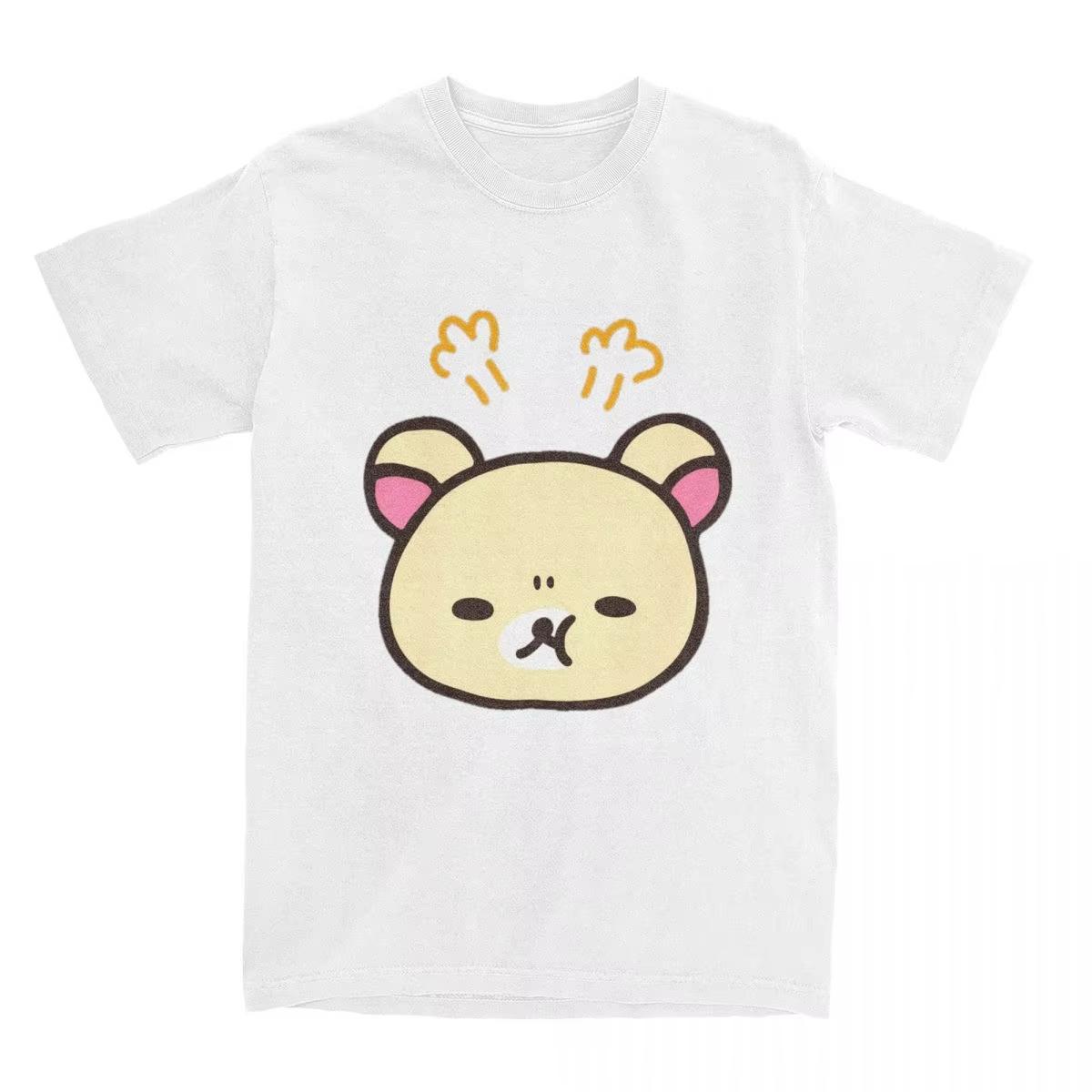 

Rilakkuma Angry T-Shirts Men Women Funny Pure Cotton Tees O Neck Short Sleeve T Shirts Original Clothes 4XL
