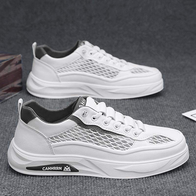 New summer breathable hollow mesh student sports and leisure shoes thick baseplate shoes