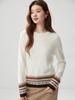 Women's Color Block Fair Isle Cashmere Sweater: Autumn/Winter 2026 Round Neck Versatile Pullover