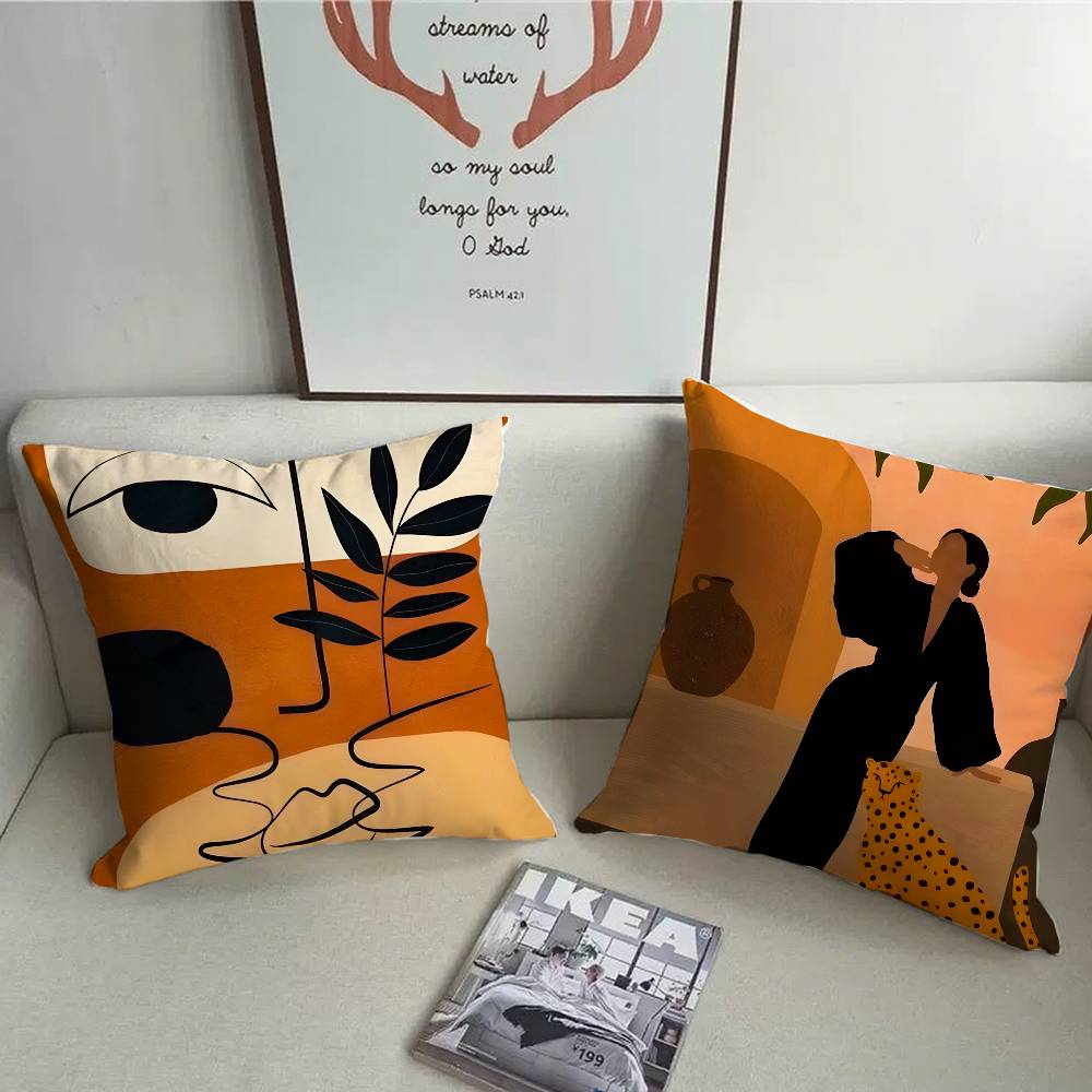 Art Abstract Illustration Pillow Case Home Decor Throw For Sofa Bed Car Room Decor Gift Idea