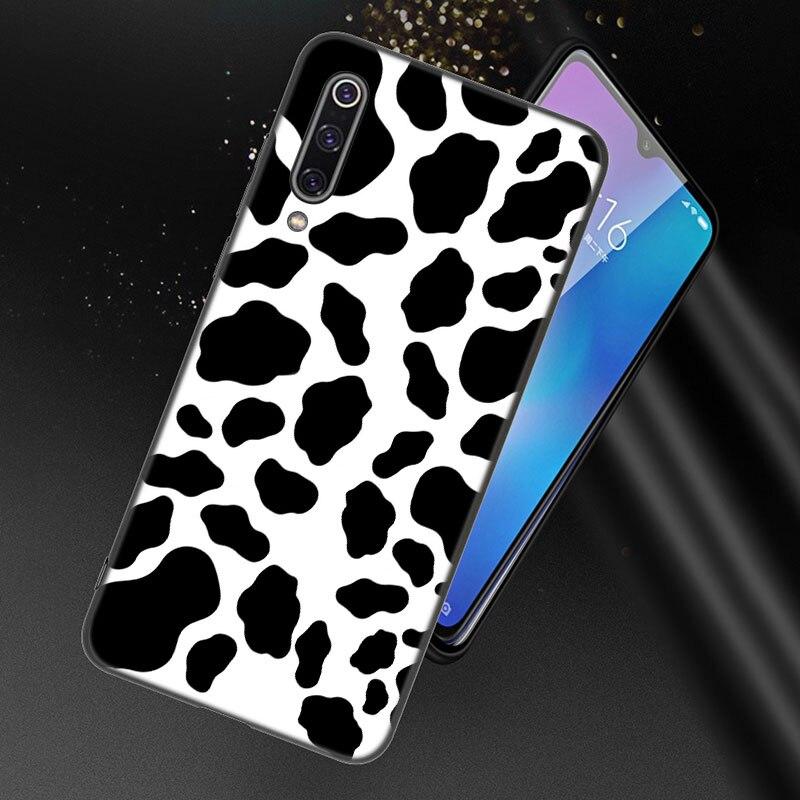 Husă cu Textură de Zebră Vaca Dalmațian Alb Negru Pentru Xiaomi Redmi 7 7A 8A 9i 9A 9C 10 10A 10C K20 Note 5 6 Mi 8 9 9T Pro A2 Lite