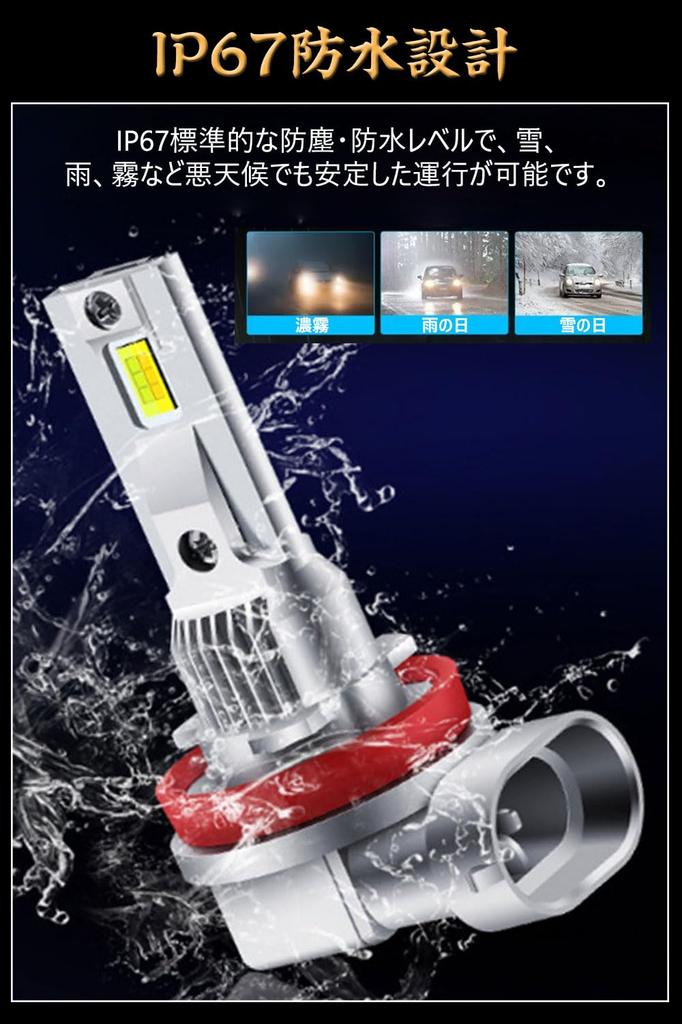 H11 LED Fog Lamp, Explosive Light, Lemon Yellow, Compatible with Vehicle Inspections, H8, H9,