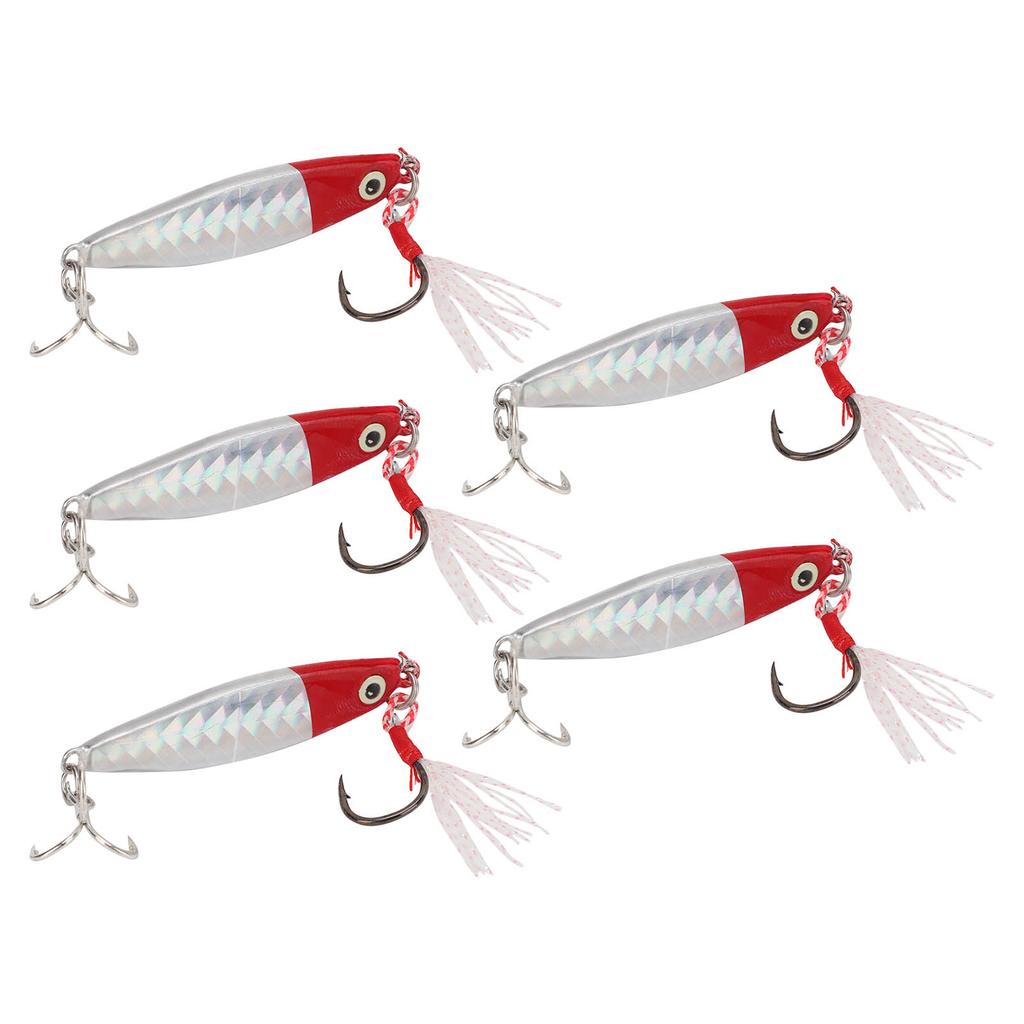 5Pcs 15g Metal Vib Hard Fishing Lures Jigging Fishing Baits Artificial Hard Lure with Sequin Laser