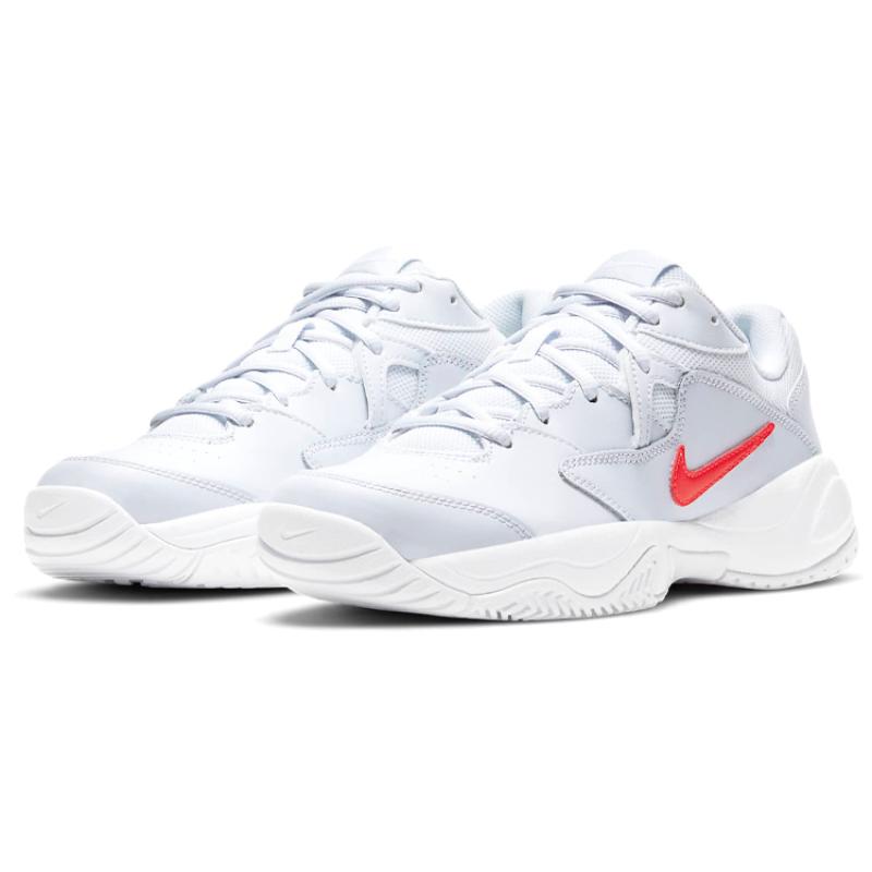Nike Court Lite 2 Football Grey Bright Crimson Damen-Sneakers AR8838-005