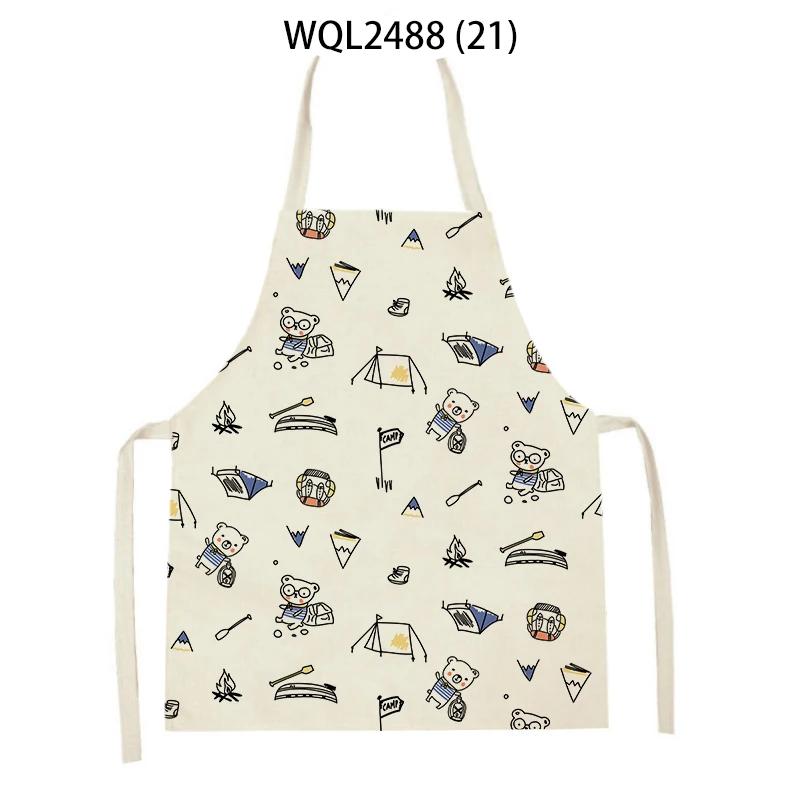 Cute Cartoon Koala Snails Pattern Kitchen Apron Baking Accessories Aprons for Women Household Cleaning Supplies Apron 47x38cm