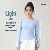 Women's Yoga Slim Fit Quick Dry Long Sleeve T-Shirt - Comfortable Round Neck Fitness & Pilates Wear