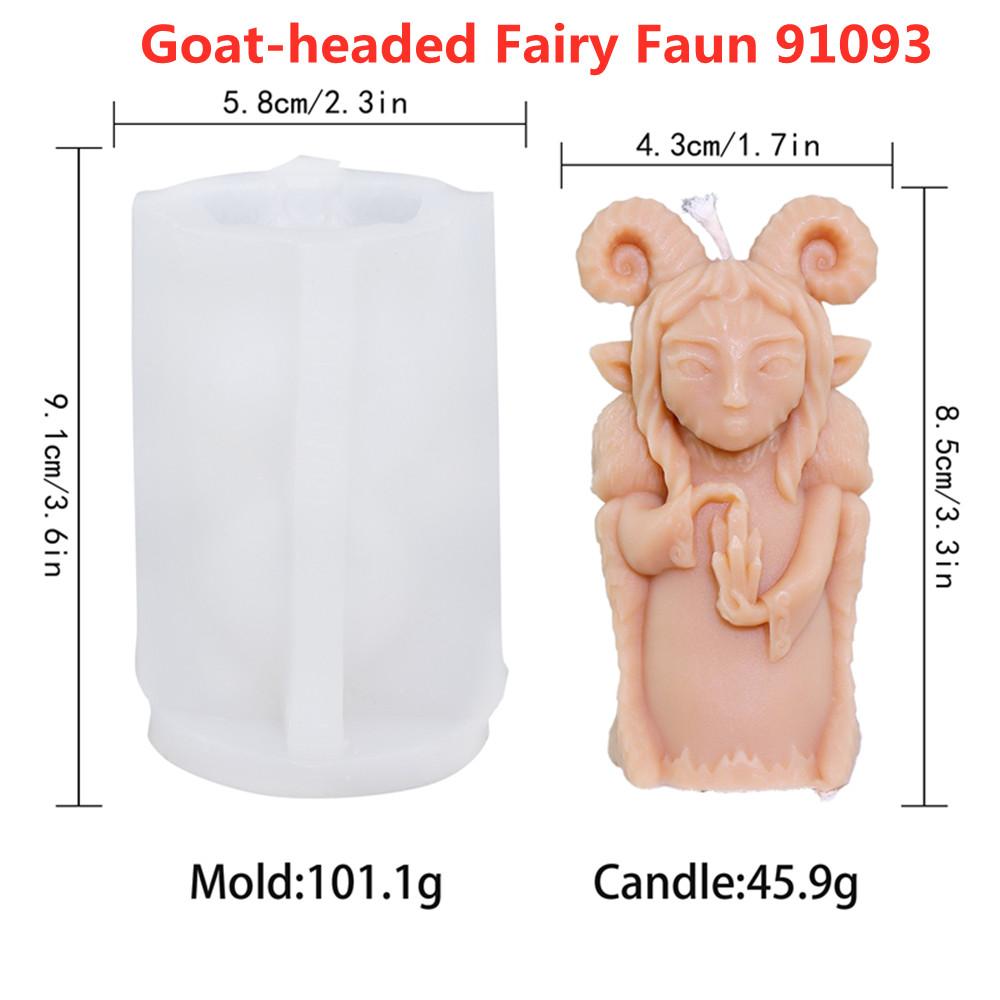 Готический Козел Эльф Силиконовые Формы для Свечей Ароматерапия Воск Полимерная Глина Смола Инструмент для Статуэток Искусство Дизайн Эльфа с Головой Козла Фавны Декор