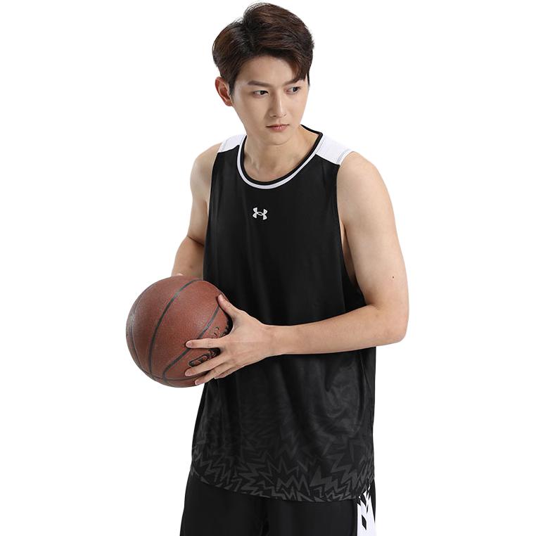 Under Armour Loose Running Fitness Breathable Quick-Dry Crew Neck Sleeveless Tank Top Men Tops Black 24500108-001