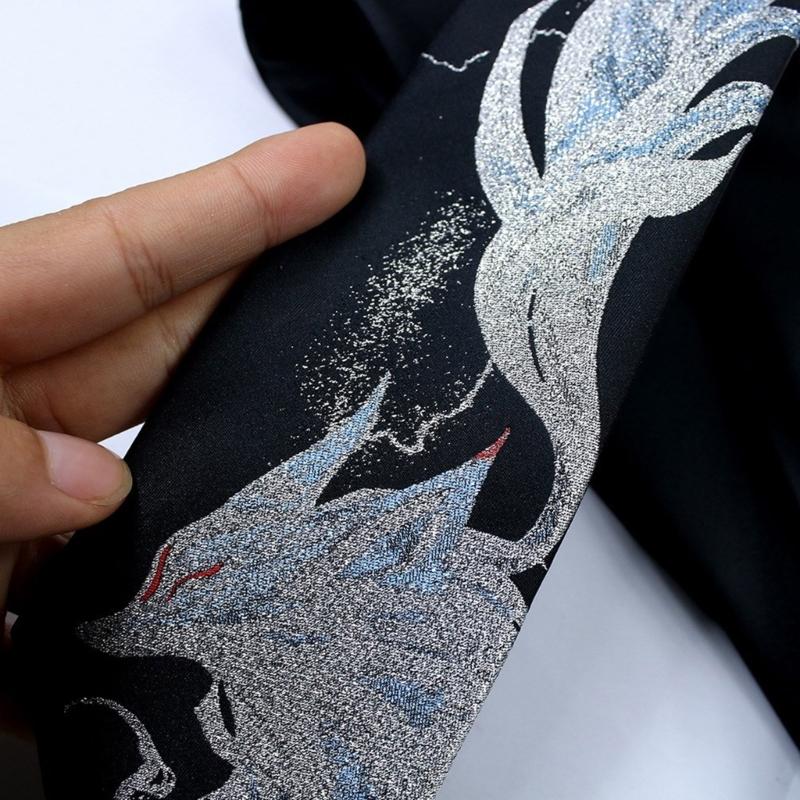 Fashion Necktie for Girls Cosplay Anime Party Nine Tailed Foxes Pattern Neckwear