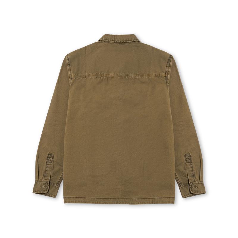 Timberland Einfaches Markenlogo Locker Outdoor Arbeit Lässig Langarmshirt Herrenhemden Dunkel-Olivgrün A44SB-302