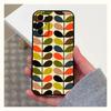 Custodia a Portafoglio Multi Stem Orla Kiely per Samsung S24,S21,S22,S23,S30,Ultra,S20,Plus,Fe,Lite,Note,10,9,5G Nera Morbida