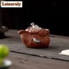 191ml Drawing Silver Auspicious Dragon Hand Grab Teapot Aesthetic Tea Infuser Pot Tea Brewing Kettle With Strainer Tea Services