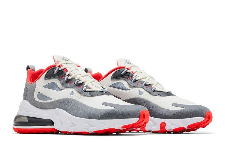 Men's Sneakers Nike Air Max 270 React Smoke Grey Red Summit White/Smoke Grey-Particle Grey-White