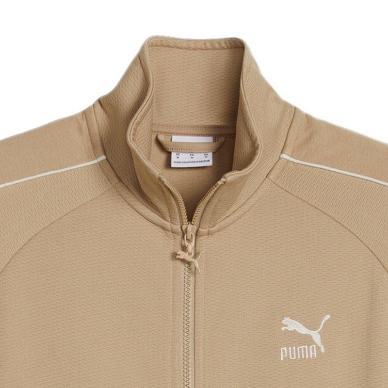 Puma Color Block Striped Stand Collar Zip Jacket Men Jackets Light-Brown 626164-83