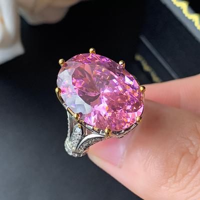 Schmuck Ring Simulation Vogelnest Schliff Lila Lithium Glanz Puder Zirkonium Gelb Zirkonium Farbe Schatz Offener Ring Damen Pendlerware