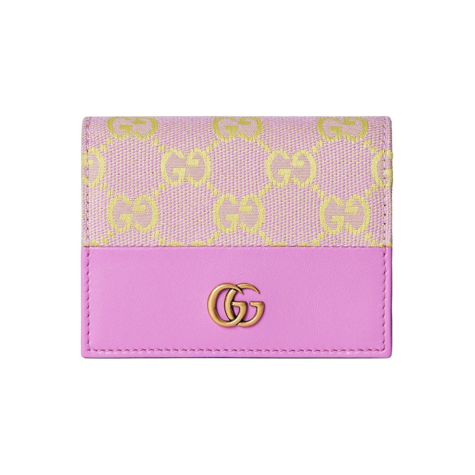 Gucci Bifold Card Case Lilac/Yellow Women