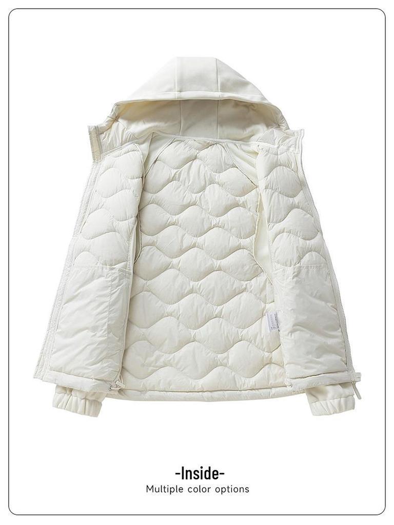 2025 Schicke Patchwork-Daunenjacke: Herbst/Winter Kurzer Stil, Große Größen, Koreanische Akademische Mode.