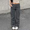 Women's Solid Color High Waist Slim Fit Loose Sports Casual Workwear Trousers