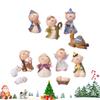 11 Pieces Christmas Nativity Scene Set Miniature Nativity Scene Resin Statues Holiday Party Supplies Collection Gifts