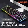 Gaming-Tastatur, 104 Tasten, kabelgebunden, Gaming-Tastaturen, Hintergrundbeleuchtung, mechanisches Desktop-Computerzubehör für Desktop-Laptop-PC-Spieler